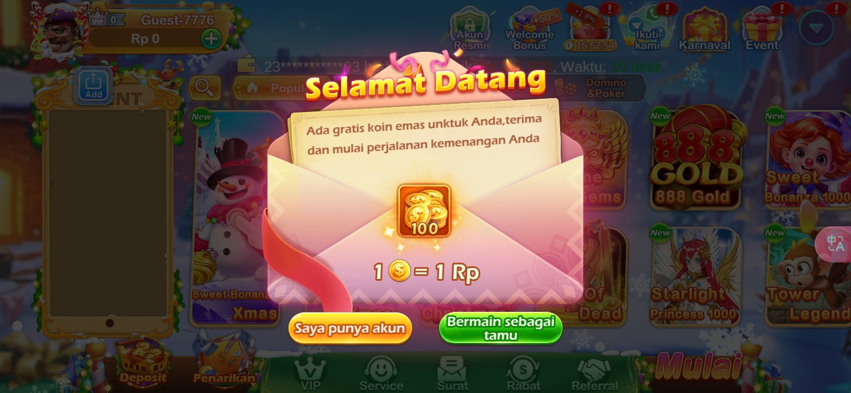 Dapatkan koin emas gratis di Dot K3K3 8 218 untuk pengguna baru.