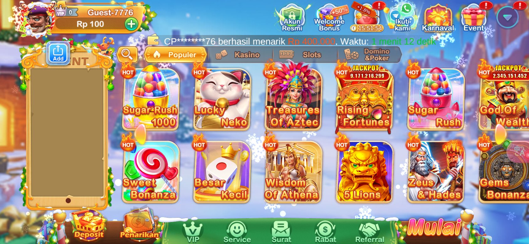 Permainan slot terbaik dengan jackpot hingga miliaran di Dot K3K3 8 218.